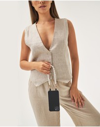LOUVE COLLECTION - Le Cafe Noir Phone Case + Pearl Wristlet