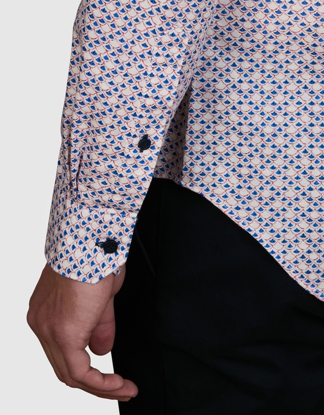 Abelard - Puccini Print Linen Slim Fit Shirt