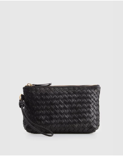 Evity - Ines Leather Weave Pouch