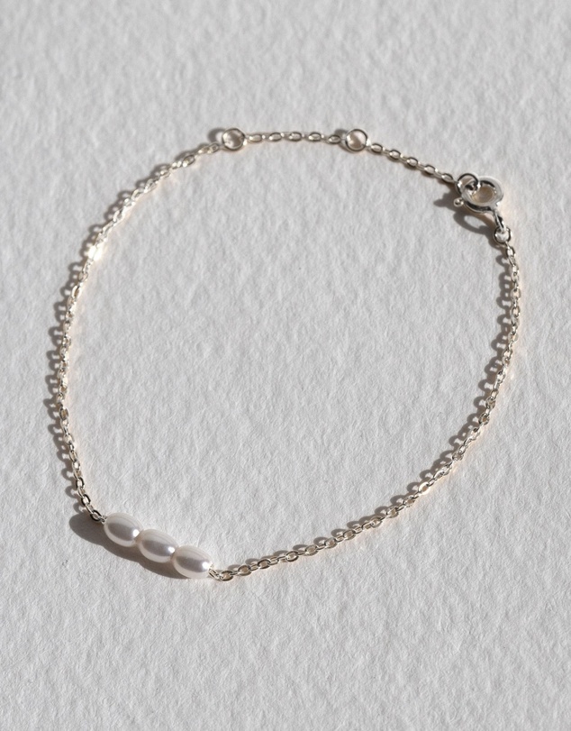 SAINT VALENTINE - Mini Pearl Bracelet - Silver
