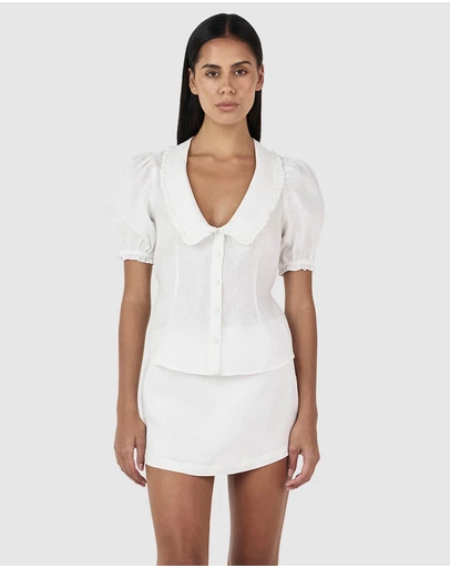 Ownley - Grace Linen Mini Skirt