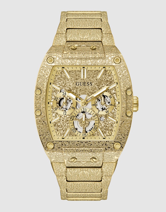 GUESS - GUESS Mens Gold-Tone Multifunction Watch
