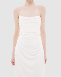 MISHA - The Dry Jersey Draped Maxi Dress