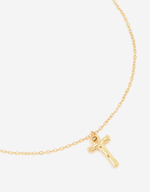 Lovisa - Waterproof Gold Plated Stainless Steel Bamboo Letter T Necklace