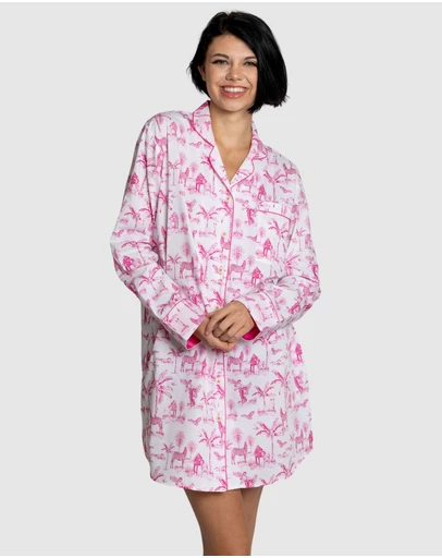 Sant And Abel - Women's Skydog Pink Night Shirt