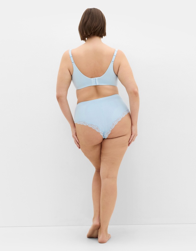 City Chic - Plus Size Smooth & Chic Cotton T-Shirt Bra - sky blue