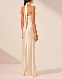 Shona Joy - La Lune Ruched Halter Maxi Dress