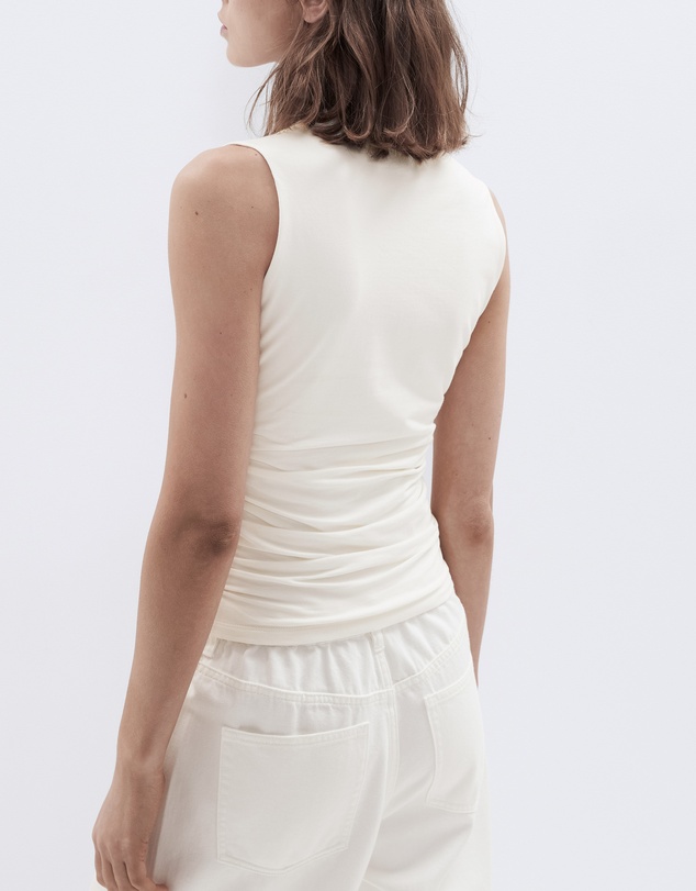 UNISON - Ruched Detail Sleeveless Top