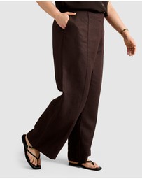 Forever New Curve - Posey Curve Linen Wide Leg Pants