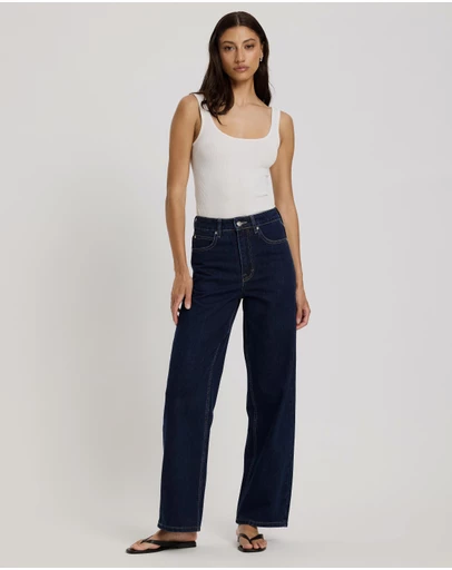 Atmos&Here - Mabel High Rise Wide Leg Jeans