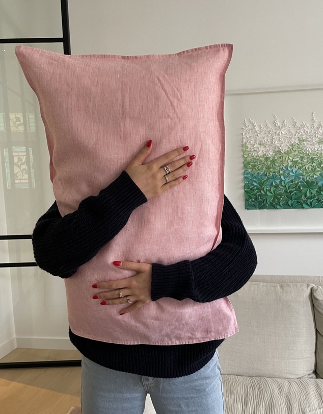 SILK MAGNOLIA - French Linen Pillowcase