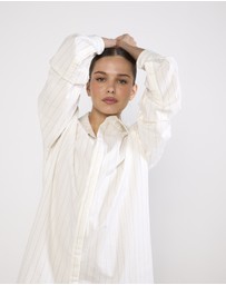 Cirkular - Pre-Loved - Luuda Pinstriped Shirt Dress