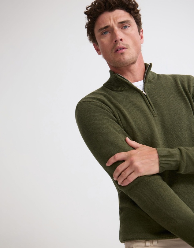 Oxford - Robert Zip Neck Knit Pullover