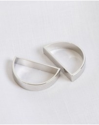 Tablescaped - All About Navy - Set of 4 Silver Napkin Rings