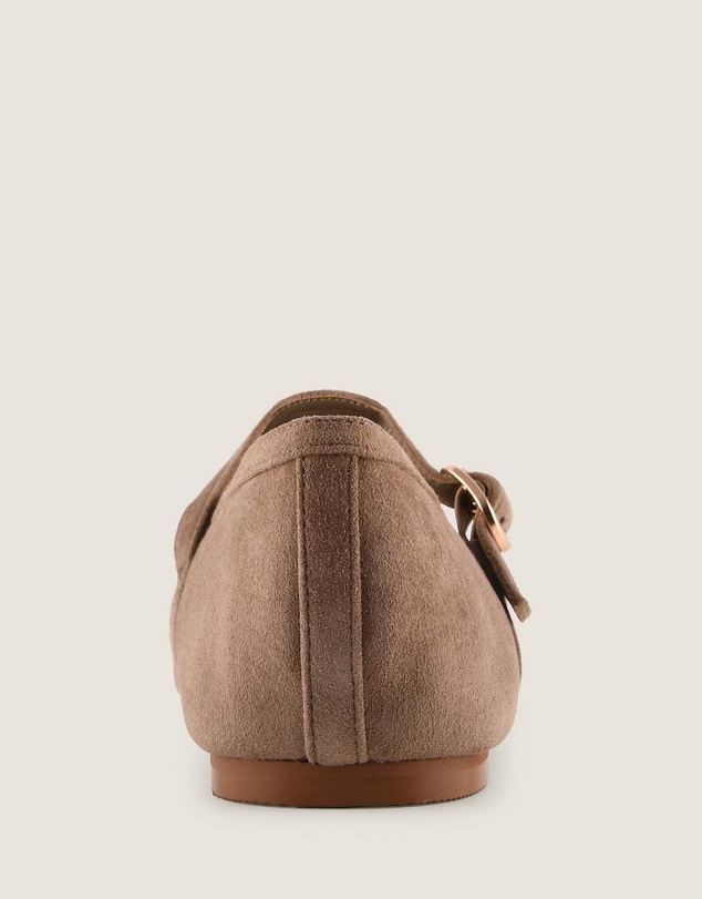 Shelly Shen - Rene Ballet Flats Taupe Suede