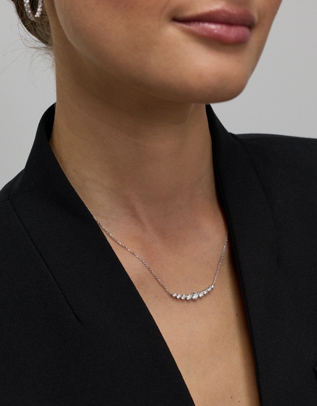 Michael Hill - 1.00TW Lab Diamond Graduated Necklace in Silver