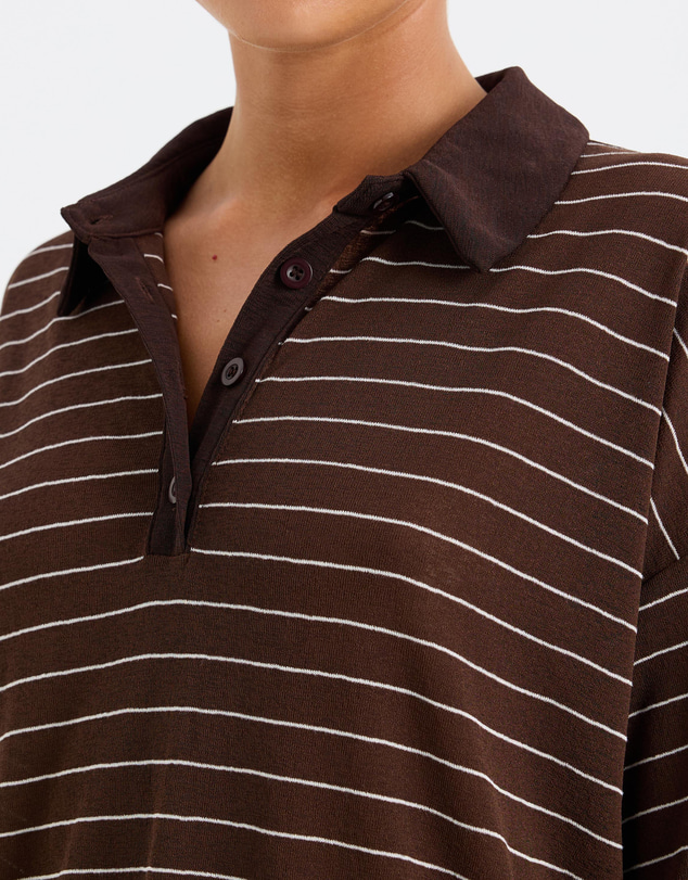 Calli - Estelle Stripe Polo Shirt