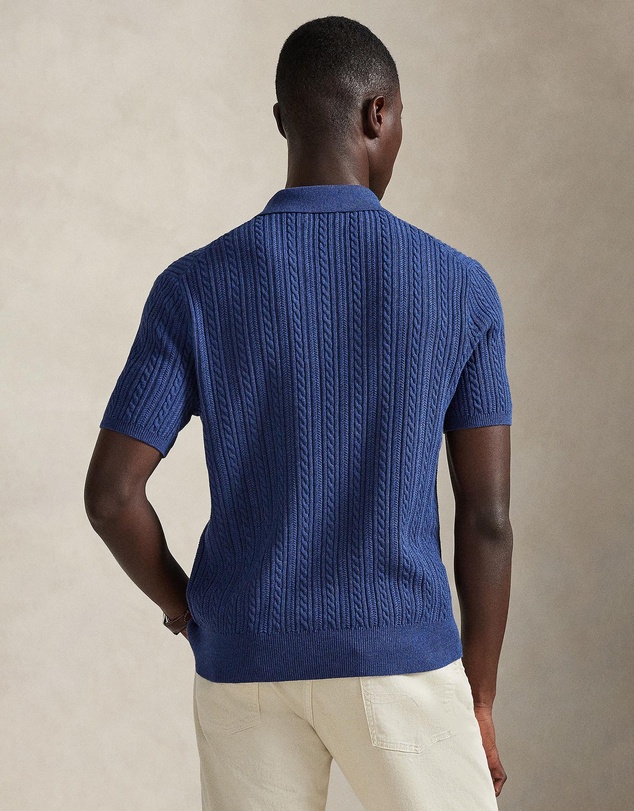 Polo Ralph Lauren - Cable-Knit Cotton Polo-Collar Sweater