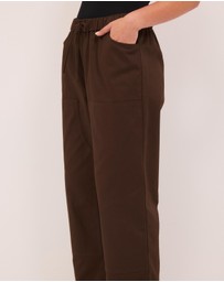 Calli - Panelled Cotton Twill Pants