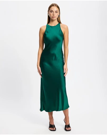 & Other Stories - Sleeveless Satin Midi Dress