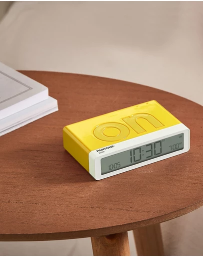 Lexon - Lexon Flip Classic Reversible Alarm Clock PANTONE - Yellow