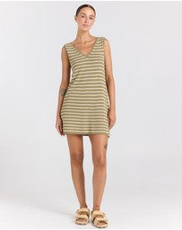 Poolside Paradiso - Surfside V Knit Dress – Cedar