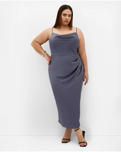 City Chic - Mali Cowl Neck Slip Dress