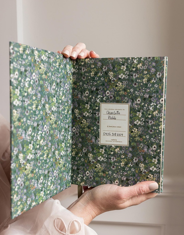 Bespoke Letterpress - Linen Bound Bullet Journal - Summer Perennials