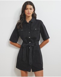 Atmos&Here - Zarah Short Sleeve Denim Mini Dress