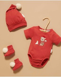 Purebaby - Postie Santa Bodysuit Christmas -Kids-Babies