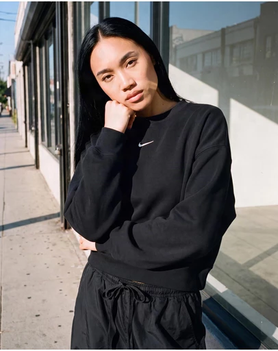 Nike - Nike Studio Fleece Oversized Cropped Crew Sweat