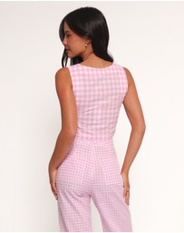 Petal & Pup - Devlin Cotton Top - Pink Gingham