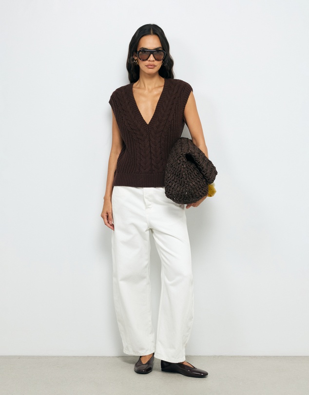 AERE - Mara Cable Knit Vest