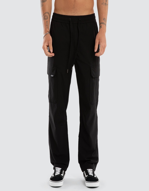 Nena & Pasadena - Delta Elastic Waist Nylon Cargo Pant