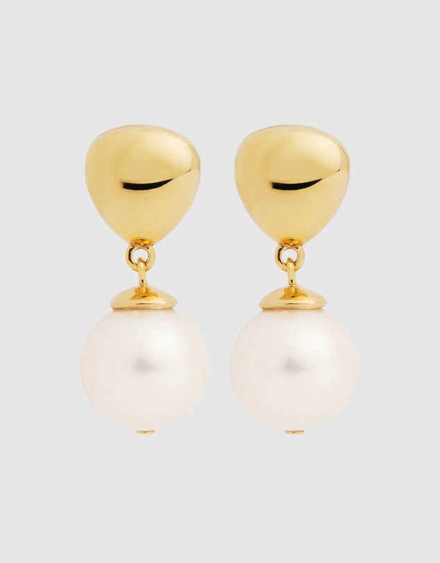 Najo - Islander Yellow Gold Pearl Earring
