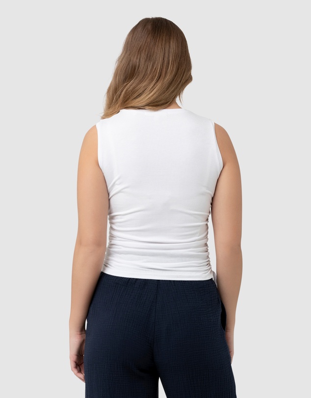 Ripe Maternity - Jodie Ruched Rib Tank