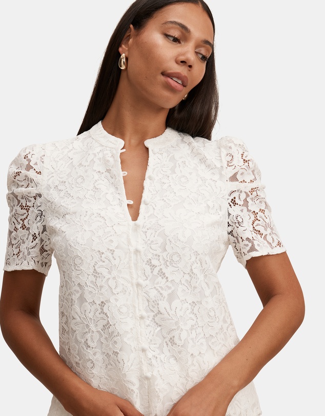 Forever New - Lina Short Sleeves Lace Blouse