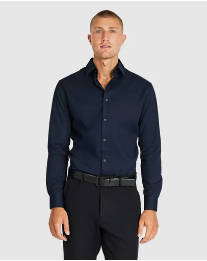 Tarocash - Cy Slim Textured Bamboo Shirt