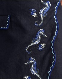 Jag - Seahorse Linen Mini Wrap Skirt