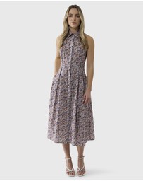 Farage - Liberty Halter Shirtdress