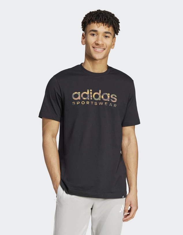 adidas Sportswear - Camo Linear Graphic Tee Mens