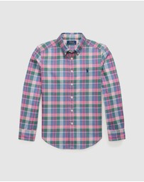 Polo Ralph Lauren - Plaid Cotton Oxford Shirt - Kids-Teens