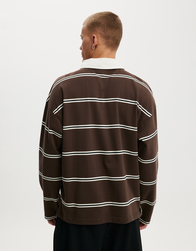 Cotton On - Box Fit Rugby Polo