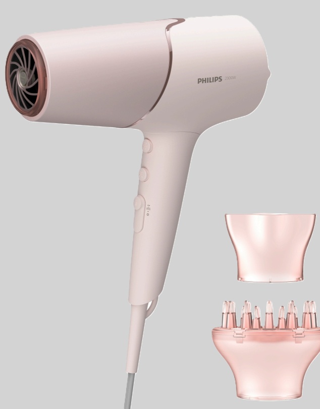Philips - Philips Hair Dryer 5000, ThermoShield sensor, DC motor Pearl Peach