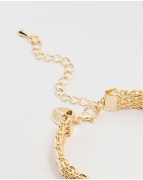 Lovisa - Gold Plated Brass Skinny Mesh Link Bracelet
