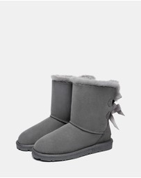 EVERAU - EverAU Ugg Short Back Bow Sheepskin Upper UGG Boots