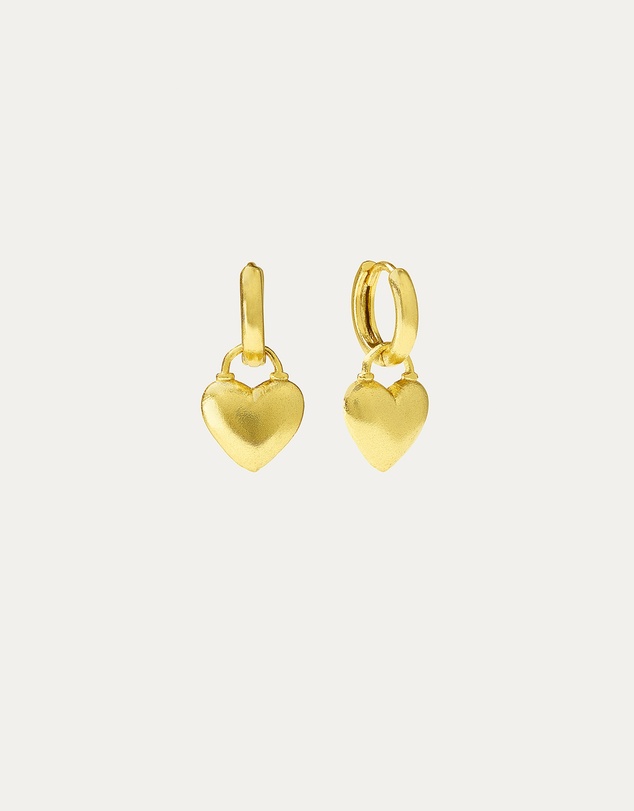 Ottoman Hands - Niko Heart Huggie Earrings