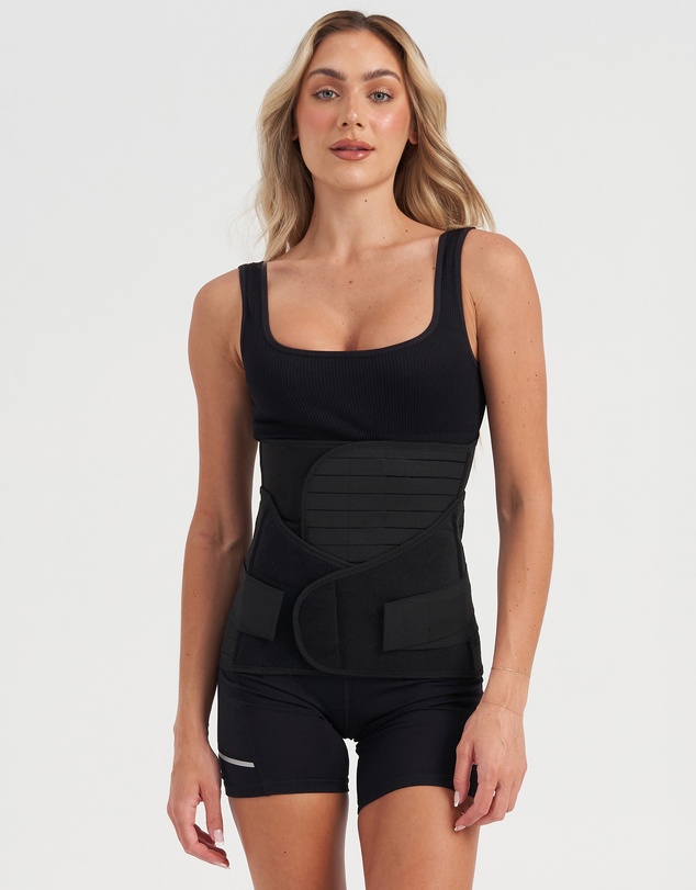 Core Trainer - Post Pregnancy Waist and Hip Band 2 Pack Black