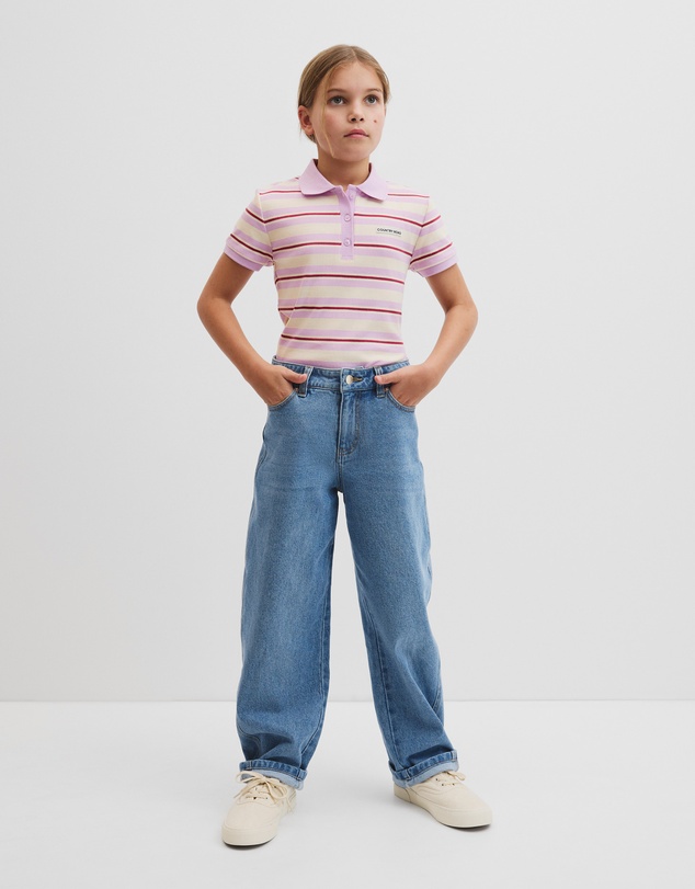 Country Road - Teen Australian Cotton Short Sleeve Stripe Polo Top