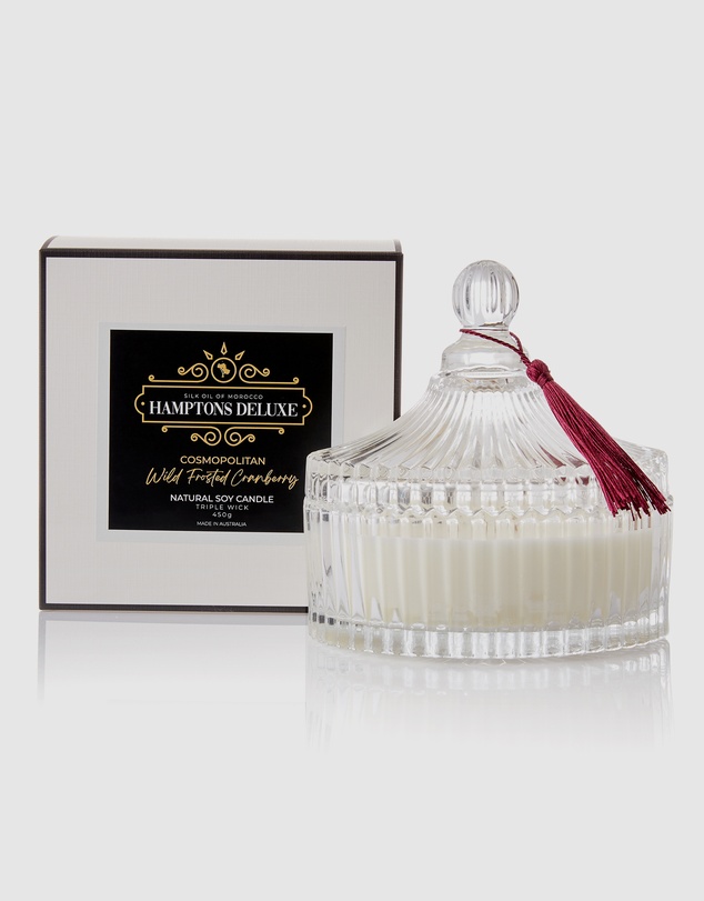 Silk Oil of Morocco - Hamptons Deluxe Large Natural Soy Candle - Cosmopolitan